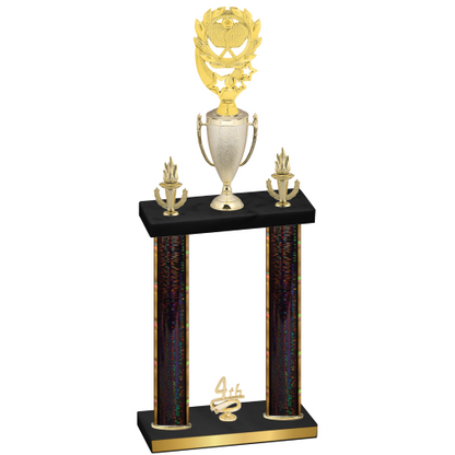Double Black Glacier Fourth Place Pickleball Trophy