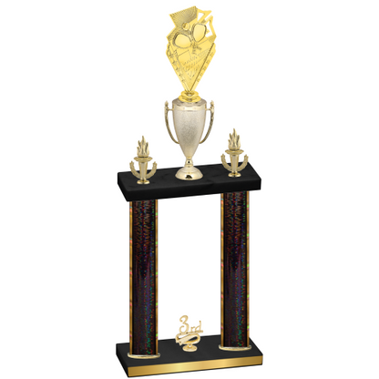 Double Black Glacier Third Place Pickleball Trophy