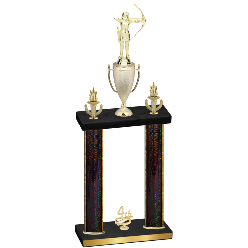 Double Black Glacier Fourth Place Archery Trophy