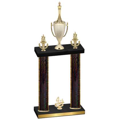 Double Black Glacier Fourth Place Chess Trophy