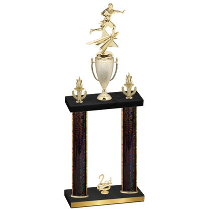 Double Black Glacier Second Place Flag Football Trophy