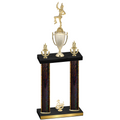 Double Black Glacier Third Place Majorette Trophy