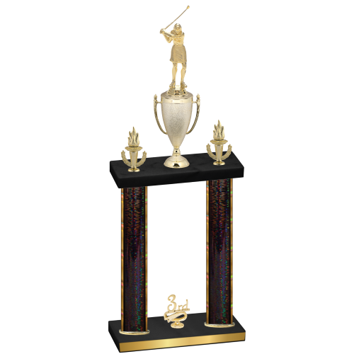 Double Black Glacier Third Place Golf Trophy