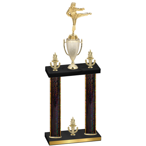 Double Black Glacier Victory Karate Trophy