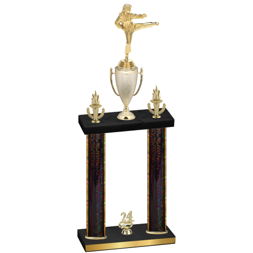 Double Black Glacier Year Karate Trophy
