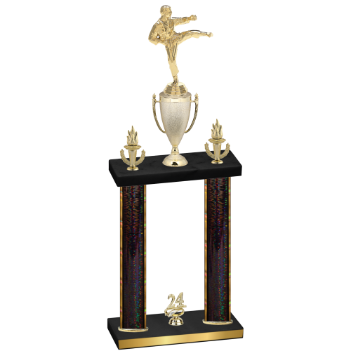 Double Black Glacier Year Karate Trophy