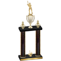 Double Black Glacier First Place Baseball Trophy