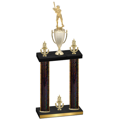 Double Black Glacier Victory Baseball Trophy