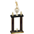 Double Black Glacier Year Baseball Trophy