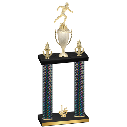 Double Black Carbon Fiber First Place Running Trophy