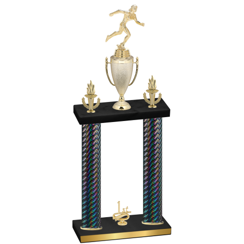 Double Black Carbon Fiber First Place Running Trophy