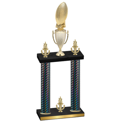 Double Black Carbon Fiber Victory Football Trophy