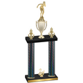 Double Black Carbon Fiber Second Place Tennis Trophy
