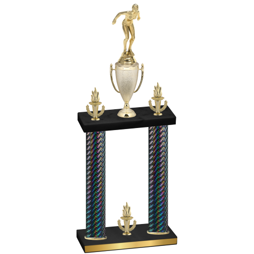 Double Black Carbon Fiber Victory Tennis Trophy