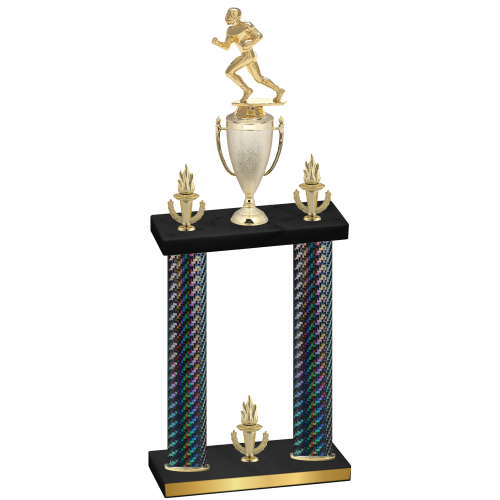 Double Black Carbon Fiber Victory Football Trophy