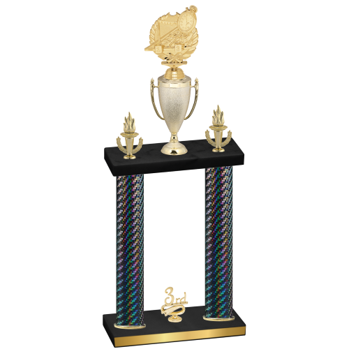 Double Black Carbon Fiber Third Place Swimming Trophy