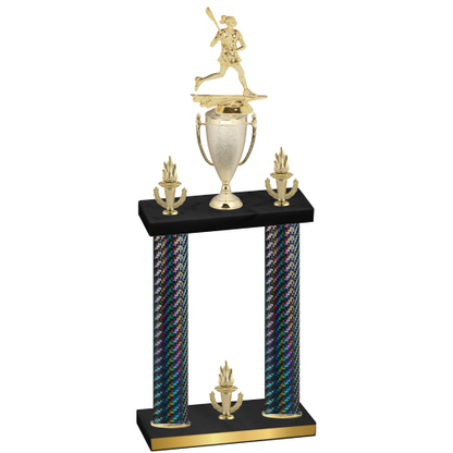 Double Black Carbon Fiber Victory Lacrosse Trophy