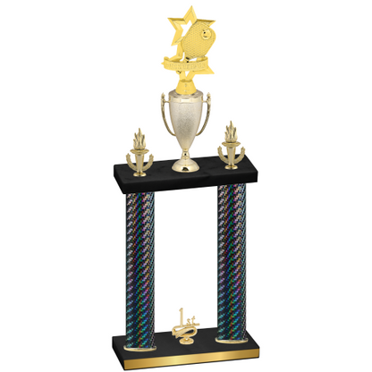 Double Black Carbon Fiber First Place Pickleball Trophy