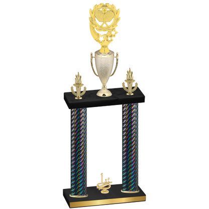 Double Black Carbon Fiber First Place Pickleball Trophy
