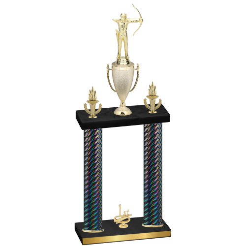 Double Black Carbon Fiber First Place Archery Trophy