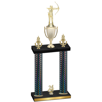 Double Black Carbon Fiber Year Archery Trophy