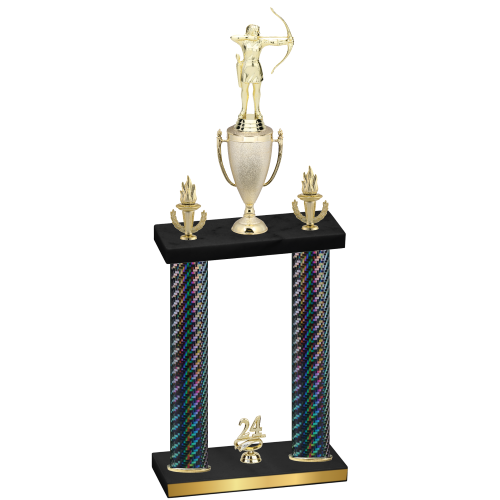 Double Black Carbon Fiber Year Archery Trophy
