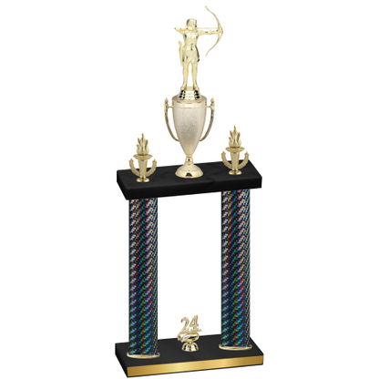 Double Black Carbon Fiber Year Archery Trophy