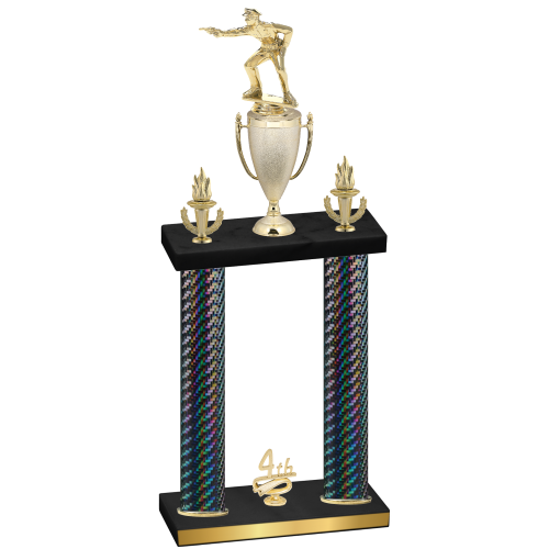 Double Black Carbon Fiber Fourth Place Shooter Trophy