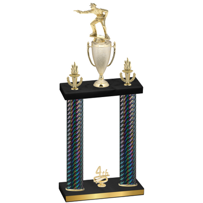 Double Black Carbon Fiber Fourth Place Shooter Trophy