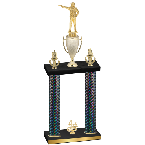 Double Black Carbon Fiber Fourth Place Shooter Trophy