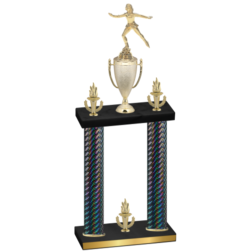 Double Black Carbon Fiber Victory Skater Trophy