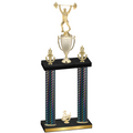 Double Black Carbon Fiber Third Place Weights Trophy