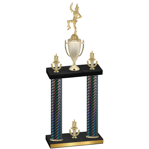 Double Black Carbon Fiber Victory Majorette Trophy