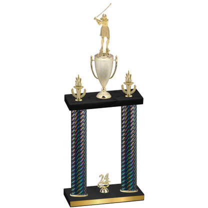 Double Black Carbon Fiber Year Golf Trophy