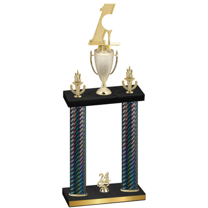 Double Black Carbon Fiber Year Golf Trophy