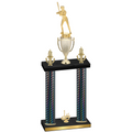 Double Black Carbon Fiber First Place Softball Trophy