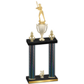 Double Black Carbon Fiber Year Softball Trophy