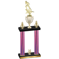 Double Pink Carbon Fiber Year Football Trophy
