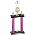 Double Pink Carbon Fiber First Place Wrestling Trophy