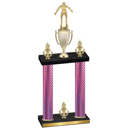 Double Pink Carbon Fiber Victory Wrestling Trophy
