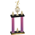 Double Pink Carbon Fiber Victory Bowling Trophy