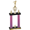 Double Pink Carbon Fiber Year Swimming Trophy