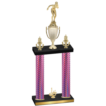 Double Pink Carbon Fiber First Place Tennis Trophy