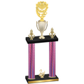 Double Pink Carbon Fiber Second Place Pickleball Trophy