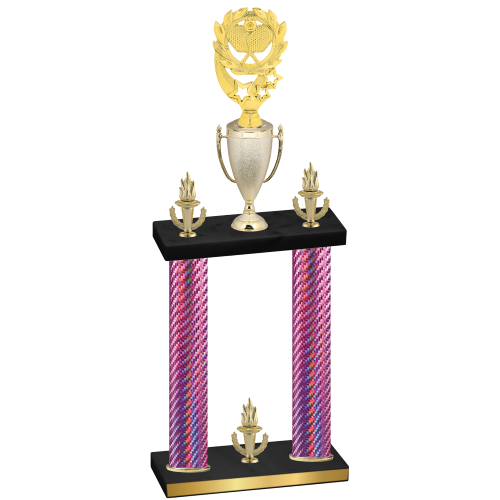Double Pink Carbon Fiber Victory Pickleball Trophy