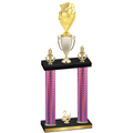 Double Pink Carbon Fiber Second Place Pickleball Trophy