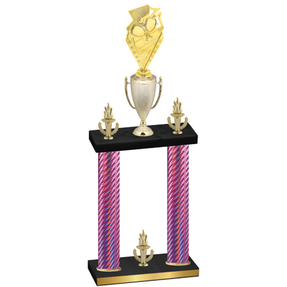 Double Pink Carbon Fiber Victory Pickleball Trophy
