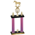 Double Pink Carbon Fiber Year Horses Trophy