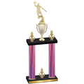 Double Pink Carbon Fiber Victory Basketball Trophy