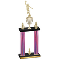 Double Pink Carbon Fiber Victory Basketball Trophy
